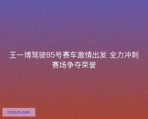 王一博驾驶85号赛车激情出发 全力冲刺赛场争夺荣誉 王一博驾驶85号赛车激情出发 全力冲刺赛场争夺荣誉